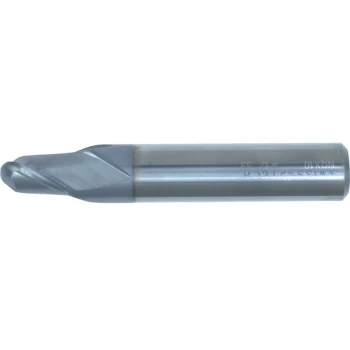 Image of 12.00MM Carbide 2 Flute Plain Shank Ball Nosed Short Series Slot Drill - Swisstech