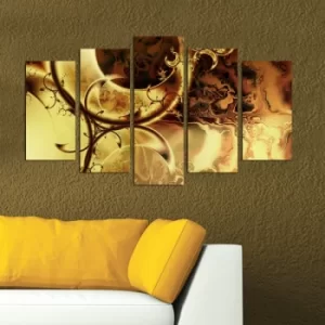 Image of 5PMDF-68 Multicolor Decorative MDF Painting (5 Pieces)