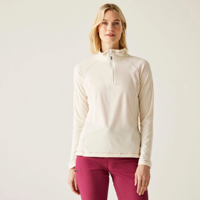 Image of Regatta Womens Montes Half Zip Fleece Light Vanilla/W female 14