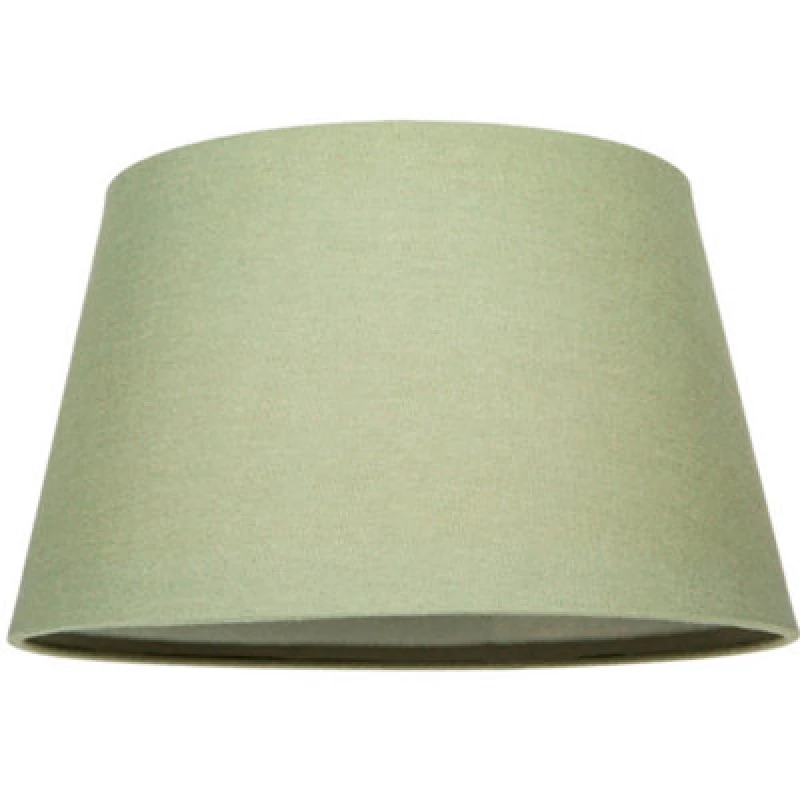 Image of Happy Homewares Traditional 14" Olive Green Linen Drum Table/pendant Lampshade 60W Maximum