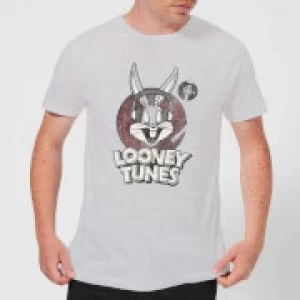 Image of Looney Tunes Bugs Bunny Circle Logo Mens T-Shirt - Grey - M