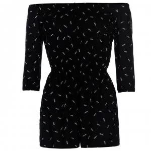 Image of Firetrap Blackseal Bardot Playsuit - Black Print