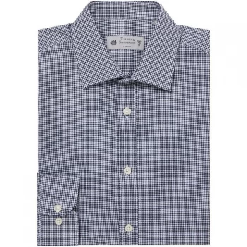 Image of Turner and Sanderson Lydford Monochrome Dogtooth Shirt - White