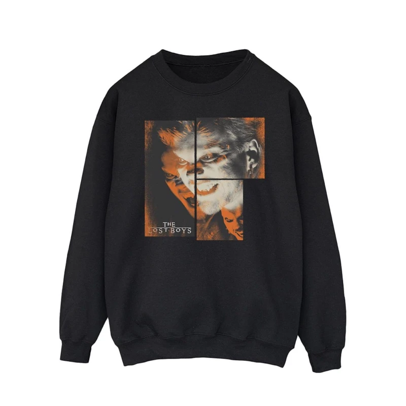 Image of The Lost Boys The Lost Boys Men David Squares Sweatshirt in Black Size: Small Black S Male 5063376725408