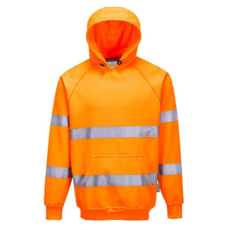 Image of Portwest Class 3 Hi Vis Hooded Sweatshirt B304ORRS Colour: Orange