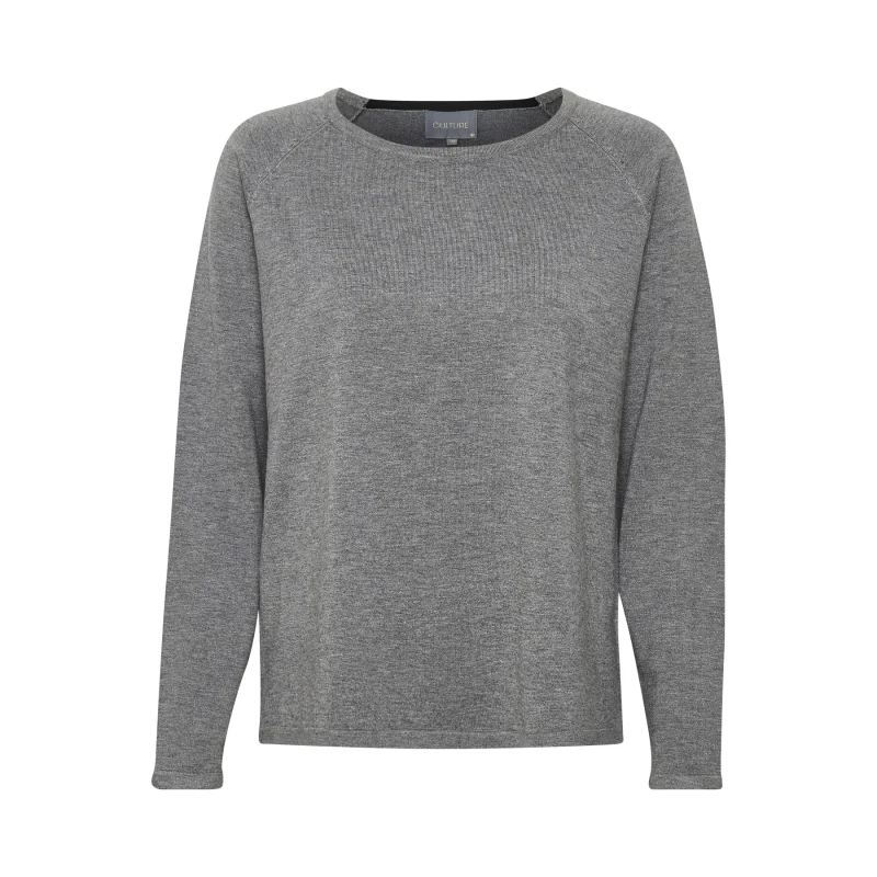 Image of culture Woman sweater CULTURE Annemarie Solid Gris Female L