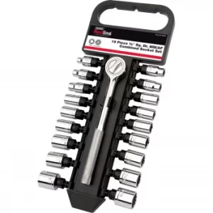 Image of Draper 19 Piece 3/8" Drive Socket Set 3/8"