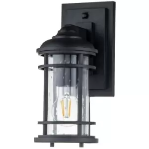 Image of Elstead Feiss Lighthouse Outdoor Wall Lantern Textured Black, IP44