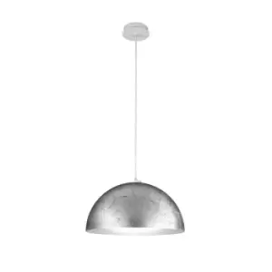 Image of Cult Designer Metal Dome Pendant Light Matt - Vintage Silver Finish, 1x E27
