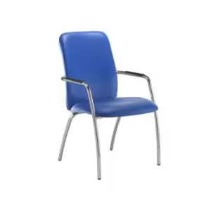Image of Dams MTO Tuba Chrome 4 Leg Frame Conference Chair with Fully Upholstered Back -