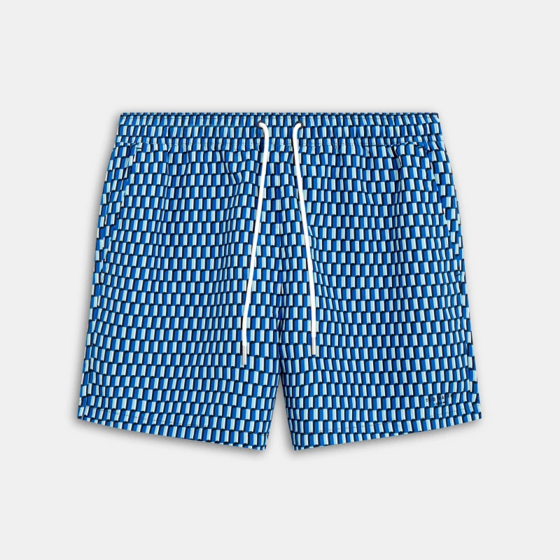 Image of Ted Baker Printed Swim Short Brt-Blue male XS (1)