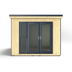 Image of Forest Garden Xtend+ 10x9 Pent Tongue & groove Cabin with Double door