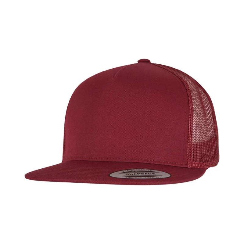 Image of Flexfit by Yupoong Mens Classic Trucker Cap in Maroon Maroon Male One Size