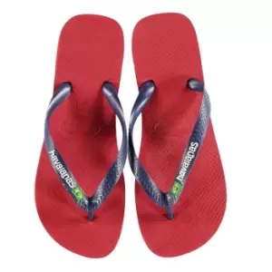 Image of Havaianas Havaianas Brazil Logo Flip Flops - Red