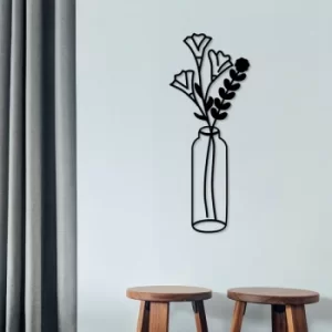 Image of Flower 6 Black Decorative Metal Wall Accessory