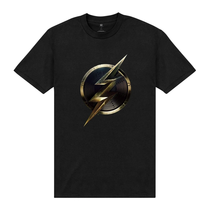 Image of The Flash The Flash Men Logo T-Shirt in Black Size: Small Black S Male 5063527063717