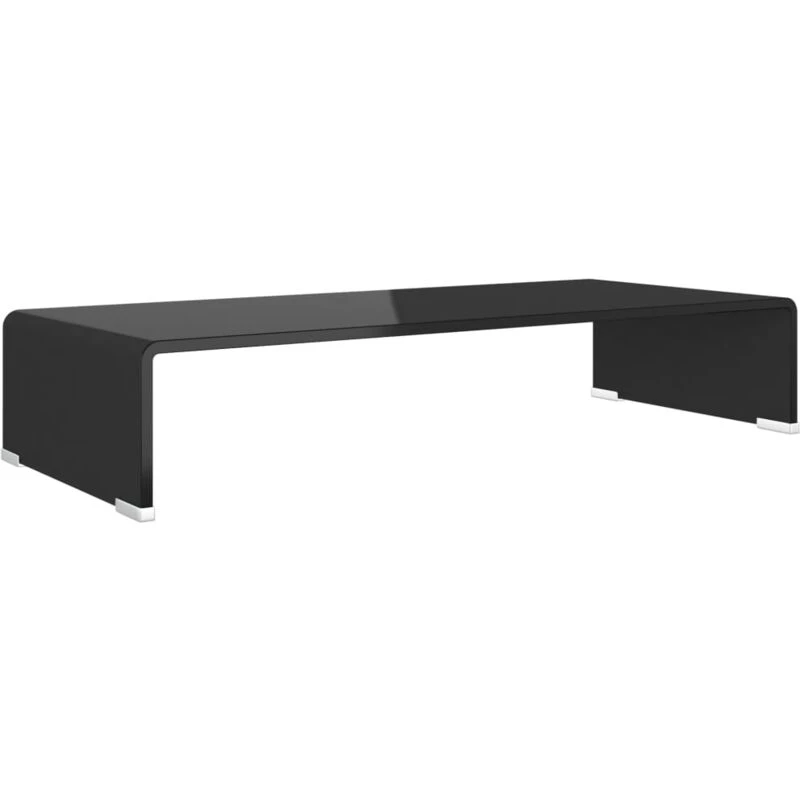 Image of VIDAXL Vidaxl - tv Stand/Monitor Riser Glass Black 70x30x13cm 8718475530077