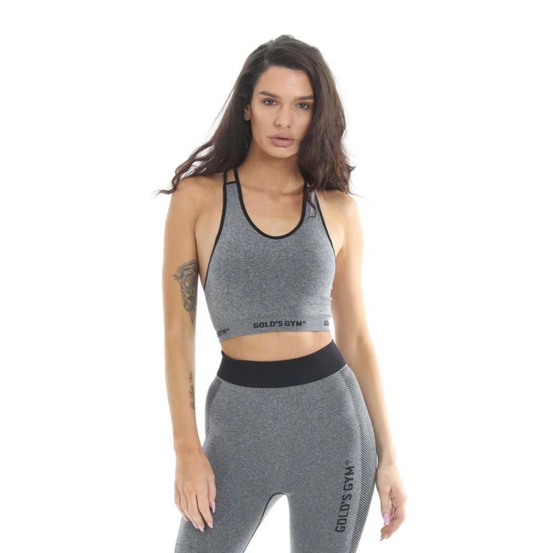 Image of Golds Gym Seamless Sports Bra Ladies - Grey Grey 12