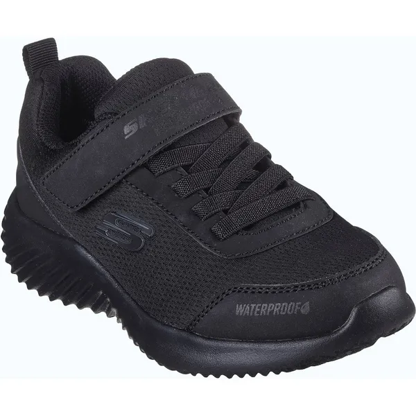 Image of Skechers Boys Bounder Lightweight Dripper Drop Trainers UK Size 2 (EU 35) Black SKE2284-BBK-2