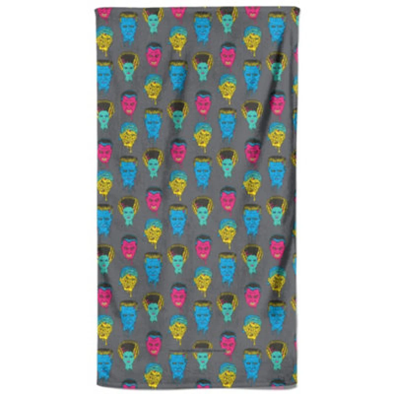 Image of Zavvi Frankenstein's Bride Mixed Pattern Beach Towel