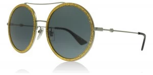 Image of Gucci 0061S Sunglasses Ruthenium 004 56mm