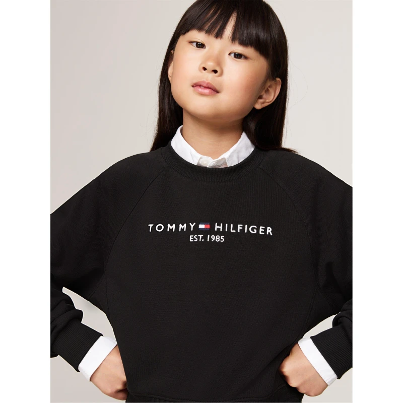 Image of Tommy Hilfiger long-sleeved jumper and jogging bottom Set Junior - Black 6 - 7 Years