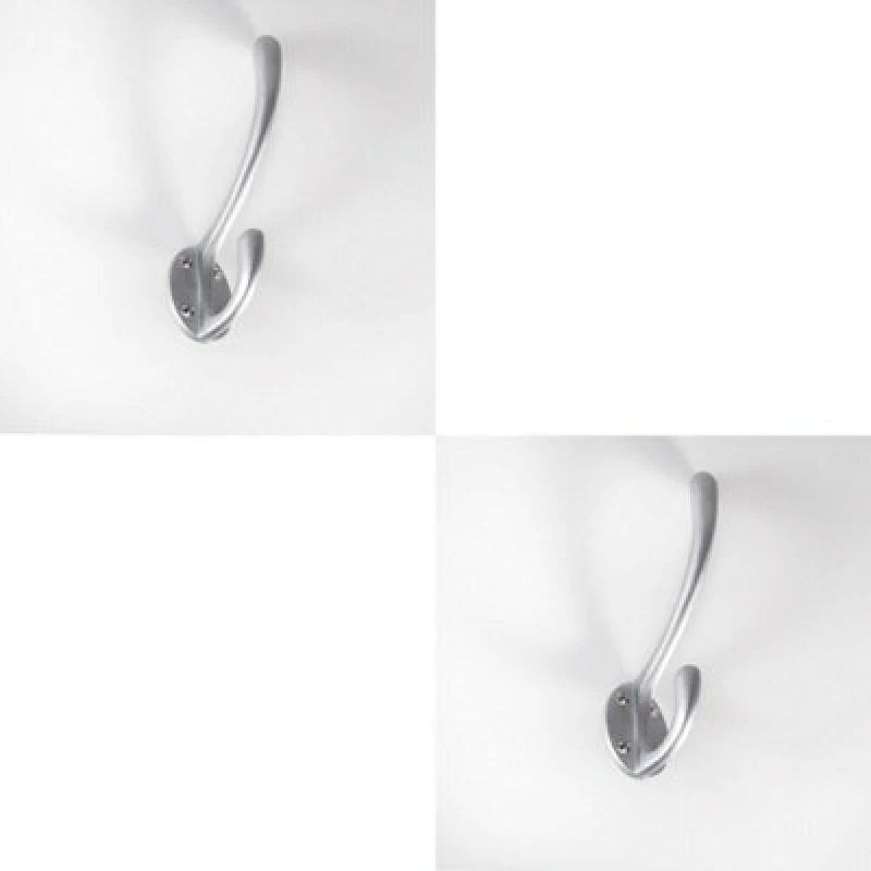 Image of Loops 2x Heavyweight One Piece Hat & Coat Hook 76mm Projection Satin Chrome Multi