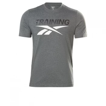 Image of Reebok Training Vector T-Shirt Mens - Dark Grey Heather