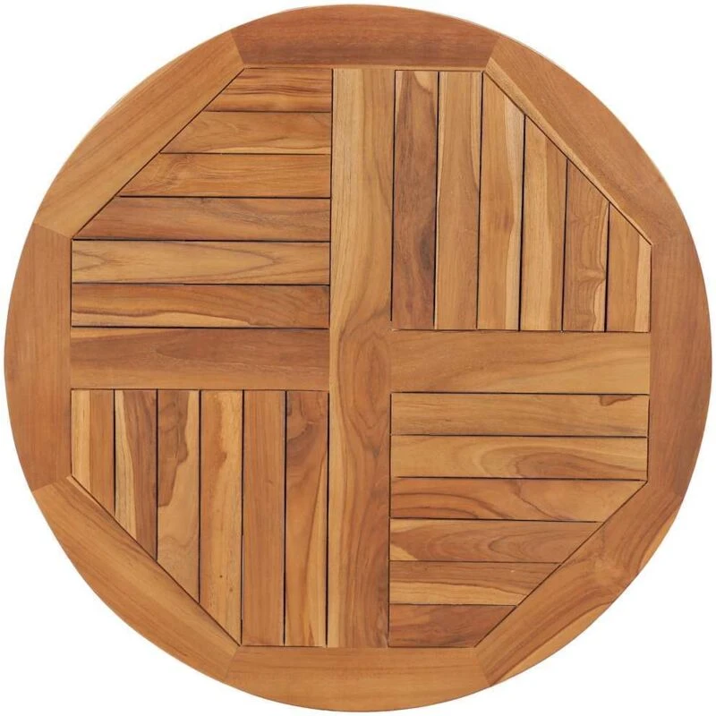 Image of VIDAXL Table Top Solid Teak Wood Round 2.5cm 80cm Vidaxl 48986