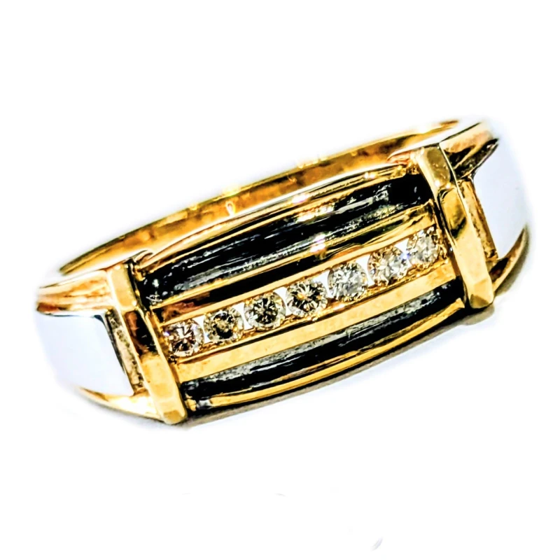 Image of Espree 9ct Diamond Set Ring Gold unisex R