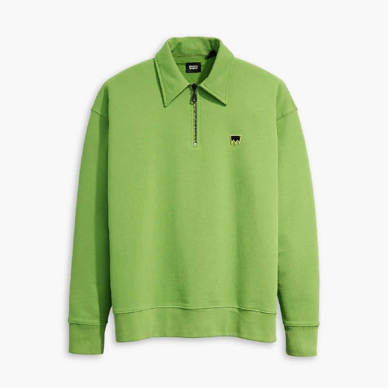 Image of Levis Mens Skate Quarter Zip Fleece Jade Green male XS