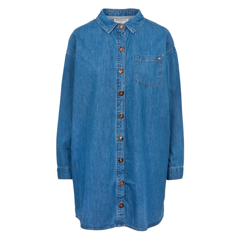 Image of La Petite Etoile Womens denim dress La Petite Etoile Rimen S Bleu Female 40