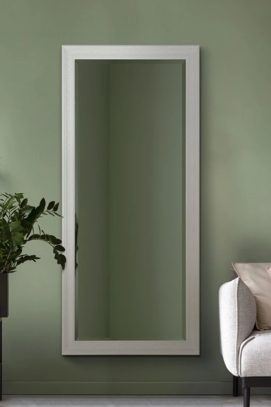 Image of MirrorOutlet Langton White Shabby Chic Dress Mirror 160 X 73 Cm