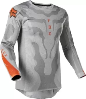 Image of FOX Airline Exo Motocross Jersey, grey-orange Size M grey-orange, Size M