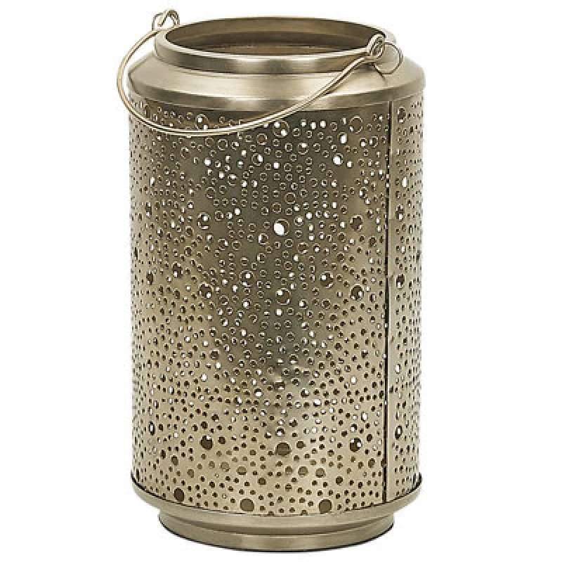 Image of Beliani Lantern Corfu Metal 25cm Gold