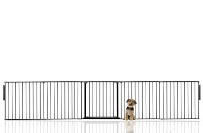 Image of Bettacare Premium Multi Panel Flexible Pet Barrier, Up To 370Cm Wide, Black, 70Cm High