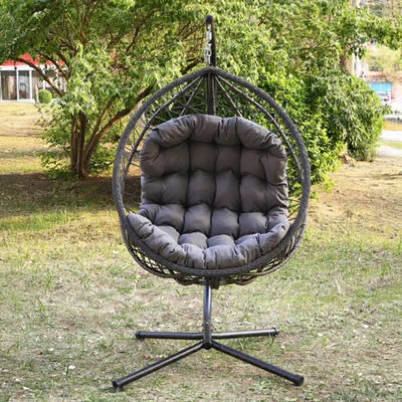 Image of Lynton Garden Hanging Egg Chair - Dark Grey