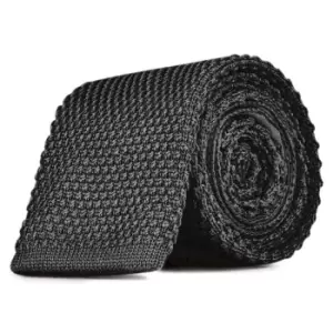 Image of Boss 6cm Knitted Tie Mens - Black