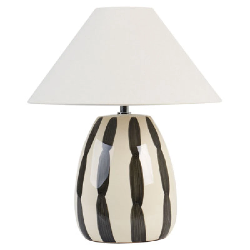 Image of Beliani Table Lamp Luchetti Ceramic Black/ White