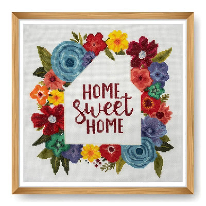Image of Groves Of Thames Counted Cross Stitch Kit: Large: Home Sweet Home
