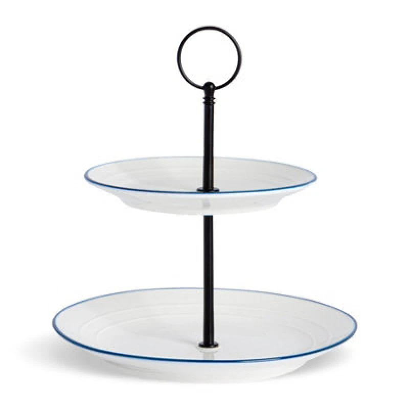 Image of Nicola Spring White Farmhouse Cake Stand - 21cm White
