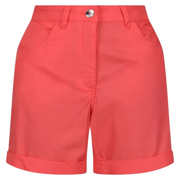 Image of Regatta Womens Pemma Organic Coolweave Cotton Summer Shorts UK 12- Waist 29', (74cm) Peach Bloom RWJ245-9JA-12
