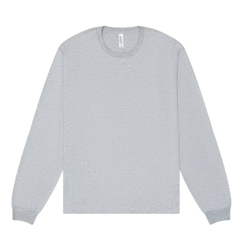 Image of Bella + Canvas Mens Heavyweight Boxy Long-Sleeved T-Shirt in Mid Grey Size: XS Mid Grey Male XS