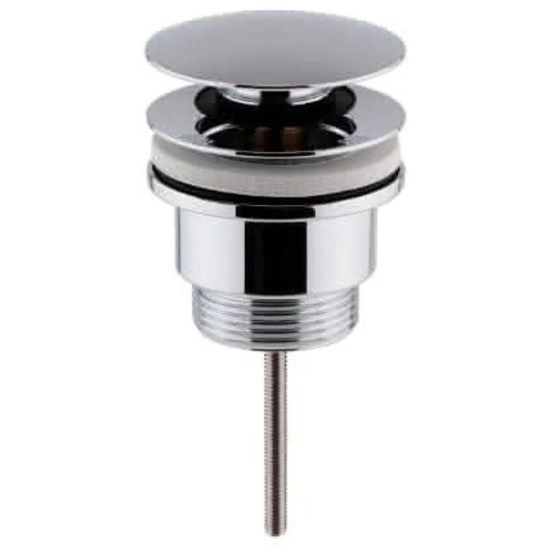 Image of Push Button Universal Basin Waste Slotted and Unslotted Chrome