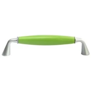 Image of BQ Green Matt Chrome Effect Bar Furniture Pull Handle Pack of 1