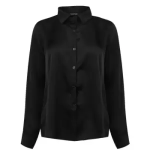 Image of I Saw It First Satin Blouse - Black