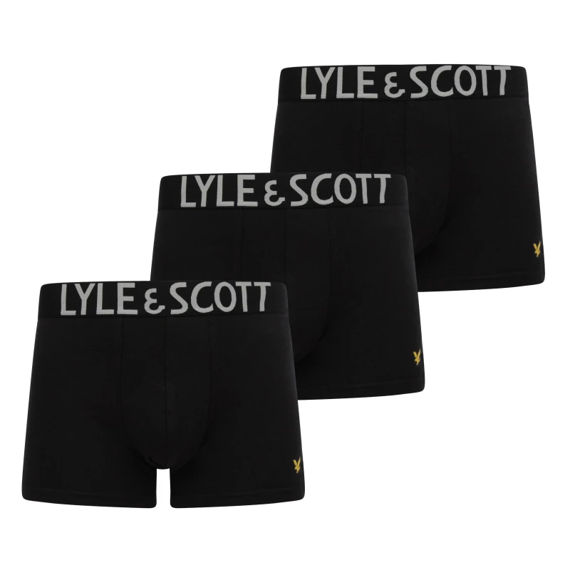 Image of Lyle & Scott Daniel 3 Pack Core Trunk Black Black