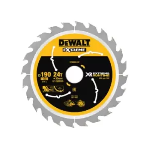 Image of DEWALT DT99560 XR Extreme Runtime Circular Saw Blade 165 x 20mm 24T
