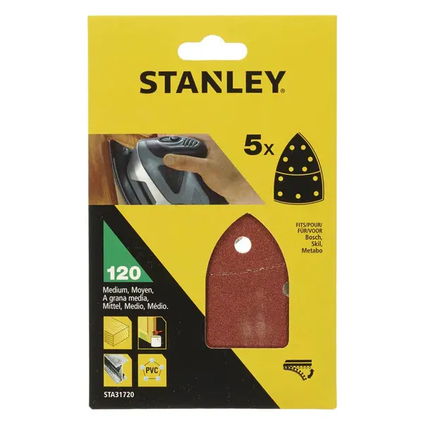Image of Stanley Detail Sander Sheets 120G - STA31720-XJ