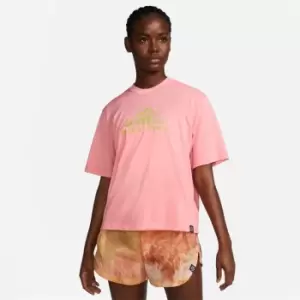 Image of Nike Dri-FIT Trail Womens Short Sleeve Tee - Pink